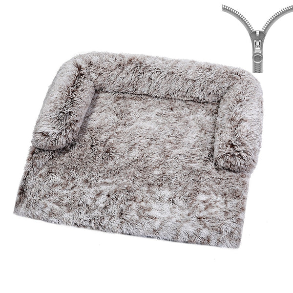 Sofa Bed Cover With Soft Long Plush Zipper