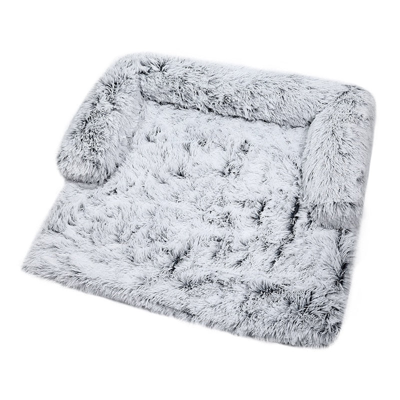 Sofa Bed Cover With Soft Long Plush Zipper