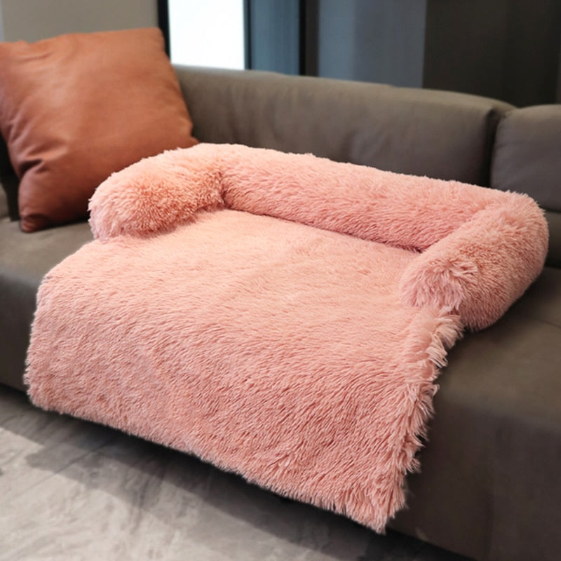 Sofa Bed Cover With Soft Long Plush Zipper