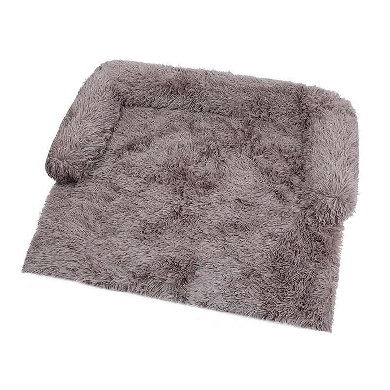 Sofa Bed Cover With Soft Long Plush Zipper