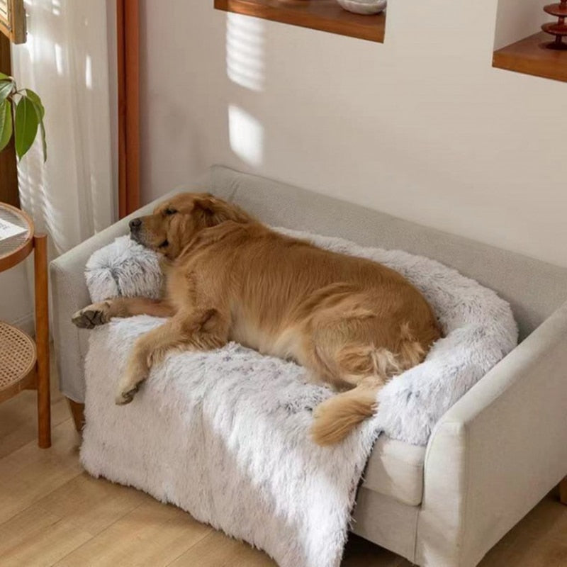 Sofa Bed Cover With Soft Long Plush Zipper