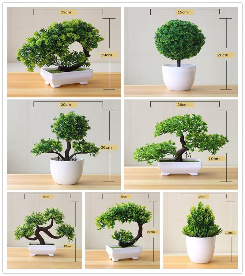Green Small Artificial Potted Plants