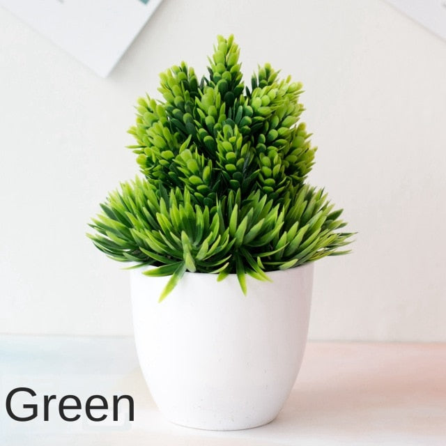 Green Small Artificial Potted Plants