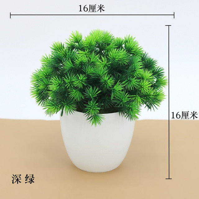 Green Small Artificial Potted Plants