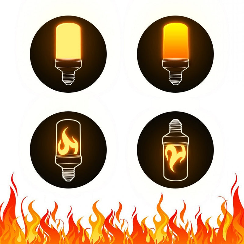 Dynamic Flame Effect Fire Light Bulb E27 B22 E14